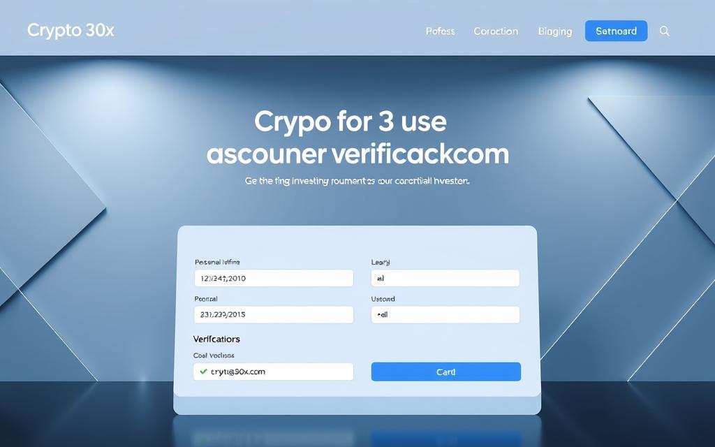 Crypto30x.com account verification process